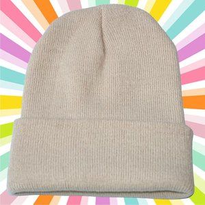 Creamy beige Beanie Took Winter Hat New